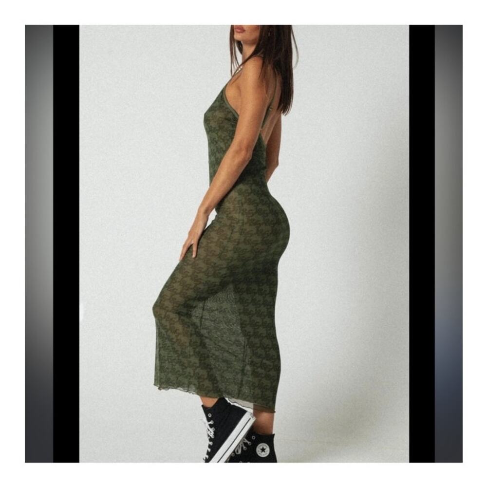 Jagger & Stone Princess Polly Demi Mesh Green Midi Dress size 2 - Picture 3 of 13
